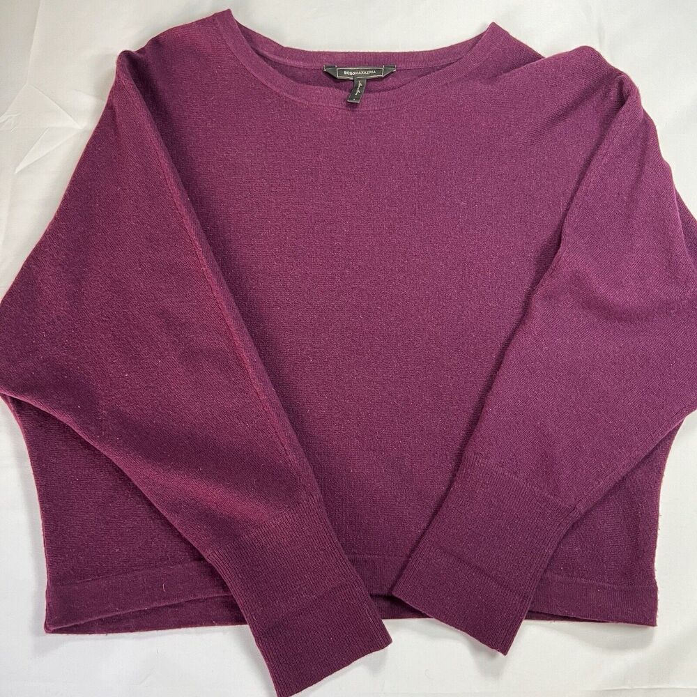 BCBG‎ Maxazria Deep Port Camille Dolman Sweater Women’s L Wool Cashmere